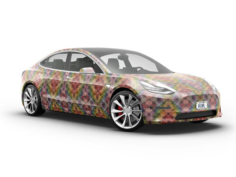 Rainbows and Diamonds Optical Illusion Vehicle Vinyl Wrap