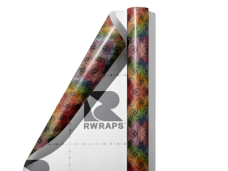 Rainbows and Diamonds Optical Illusion Wrap Film Sheets~Rwraps Series 914 Rainbows and Diamonds Optical Illusion Scrolled Sheet~3