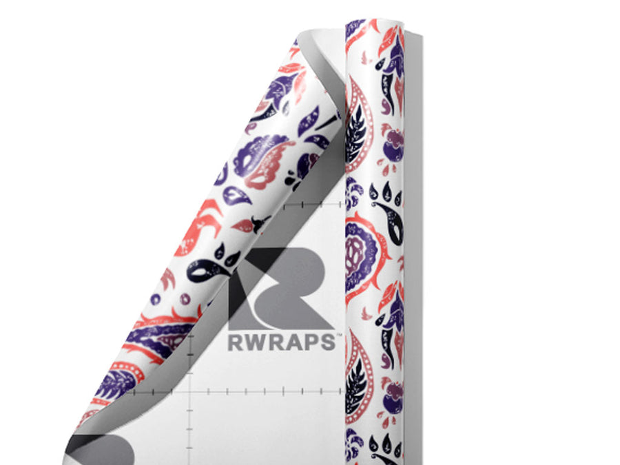 Rainstorm Worries Paisley Wrap Film Sheets~Rwraps Series 914 Rainstorm Worries Paisley Scrolled Sheet~3