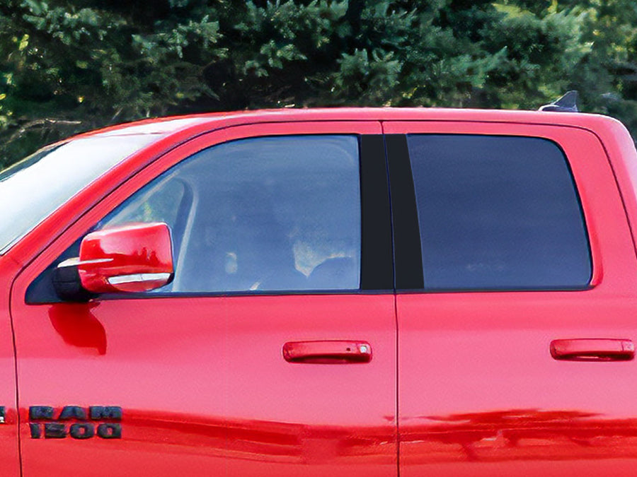 ram 1500 2011-2018 (crew / quad / extended) Matte Black Pillar Cover Diagram