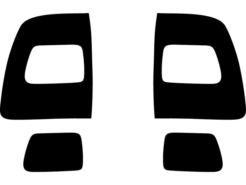 1500 (with lane departure sensors) Precut Tail Light Tint Diagram