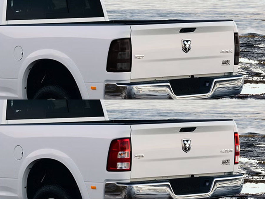 2500 Before and After Smoked Taillights