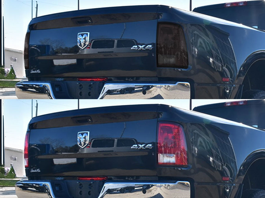 3500 Before and After Smoked Taillights