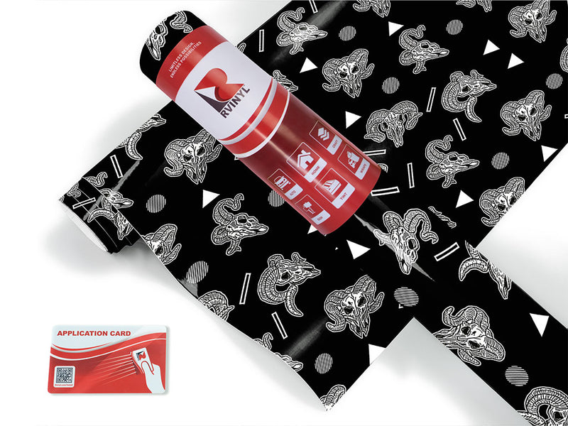 ram heads skull and bones Craft Vinyl Roll