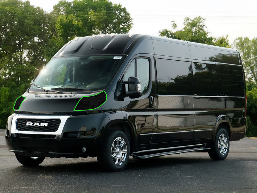 ram promaster 2014-2022 Headlight Tint Location