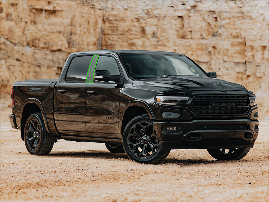 ram 1500 2019-2024 (crew cab / quad cab) Pillar Post Trim Installation Location