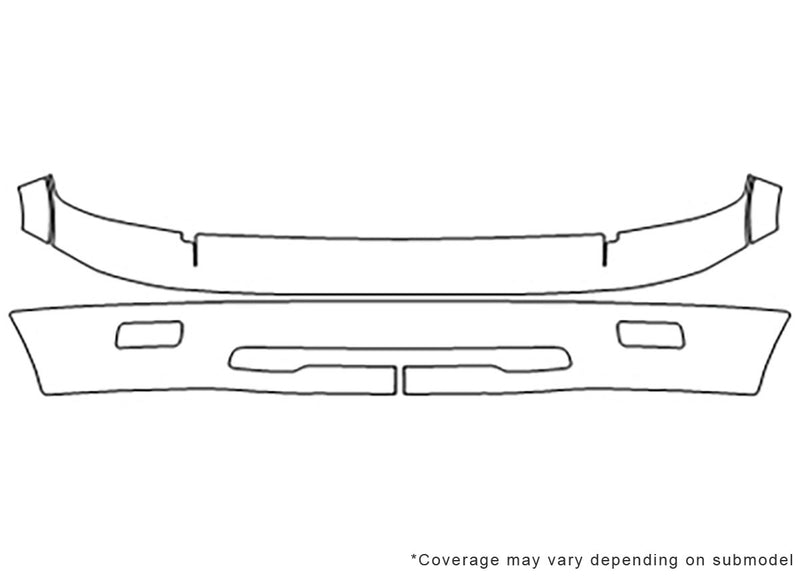 3500 3M Clear Bra Bumper Precut PPF Diagram