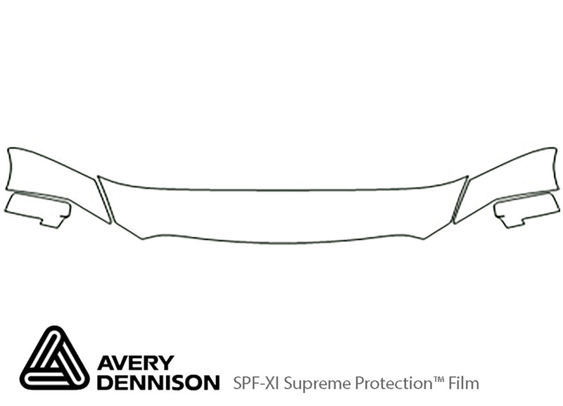 3500 Avery Dennison Clear Bra Hood Precut PPF Diagram