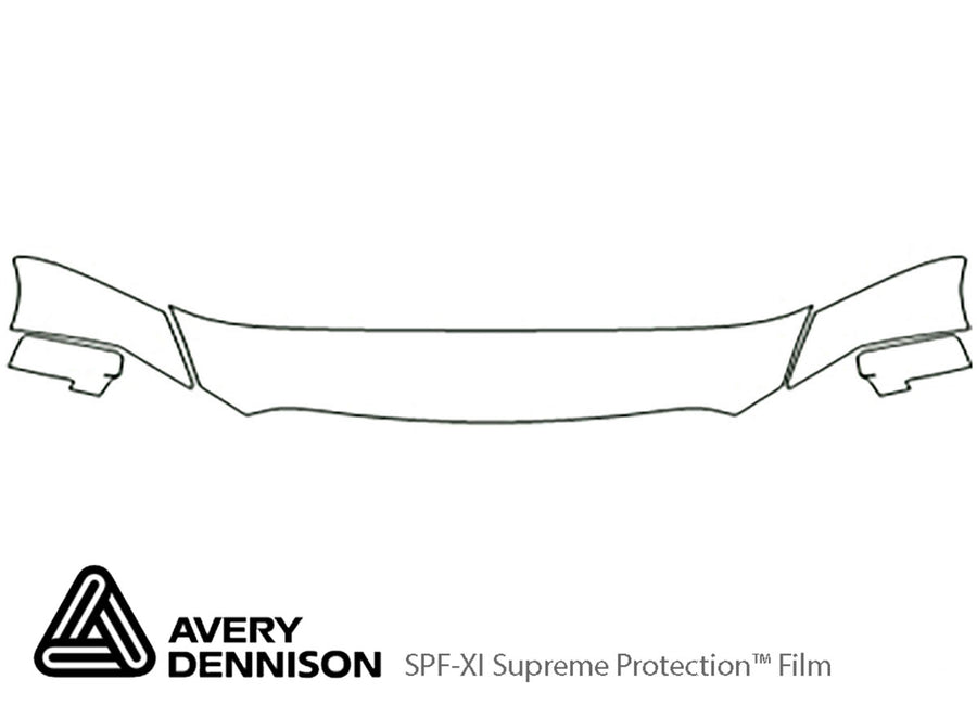 3500 Avery Dennison Clear Bra Hood Precut PPF Diagram