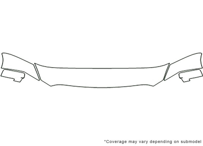 3500 3M Clear Bra Hood Precut PPF Diagram