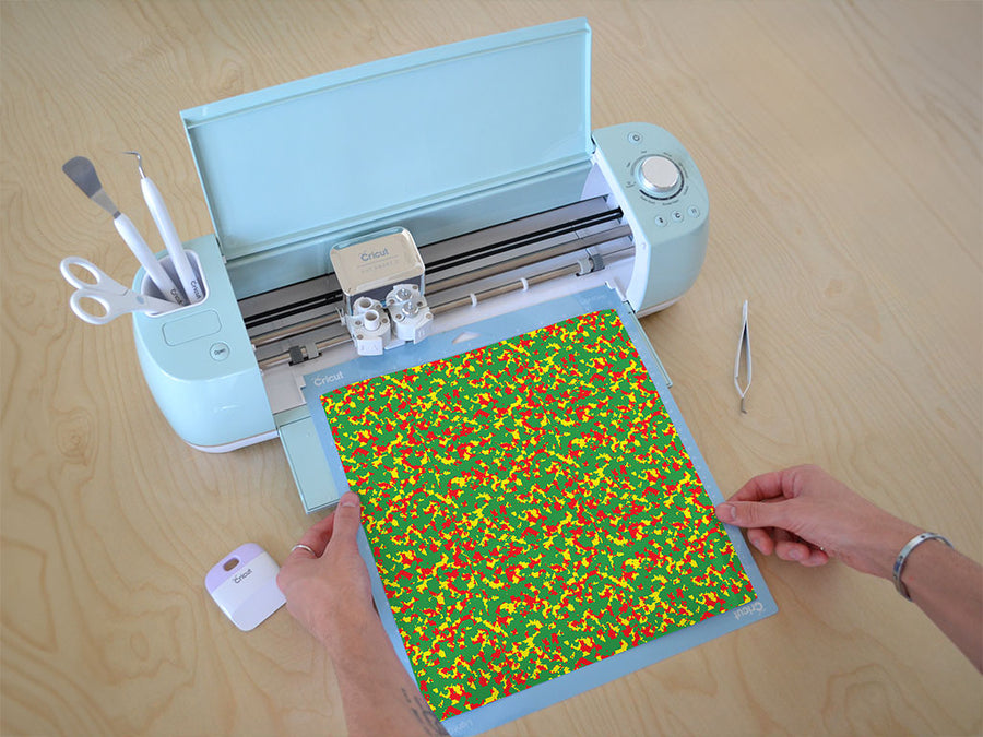 rasta camo pixel Cricut Compatible Vinyl