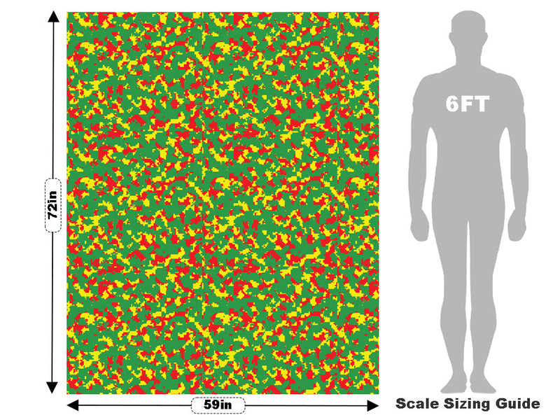 Rasta Camo Pixel Vehicle Wrap Scale~Rwraps Series 914 Rasta Camo Pixel Measurements~1