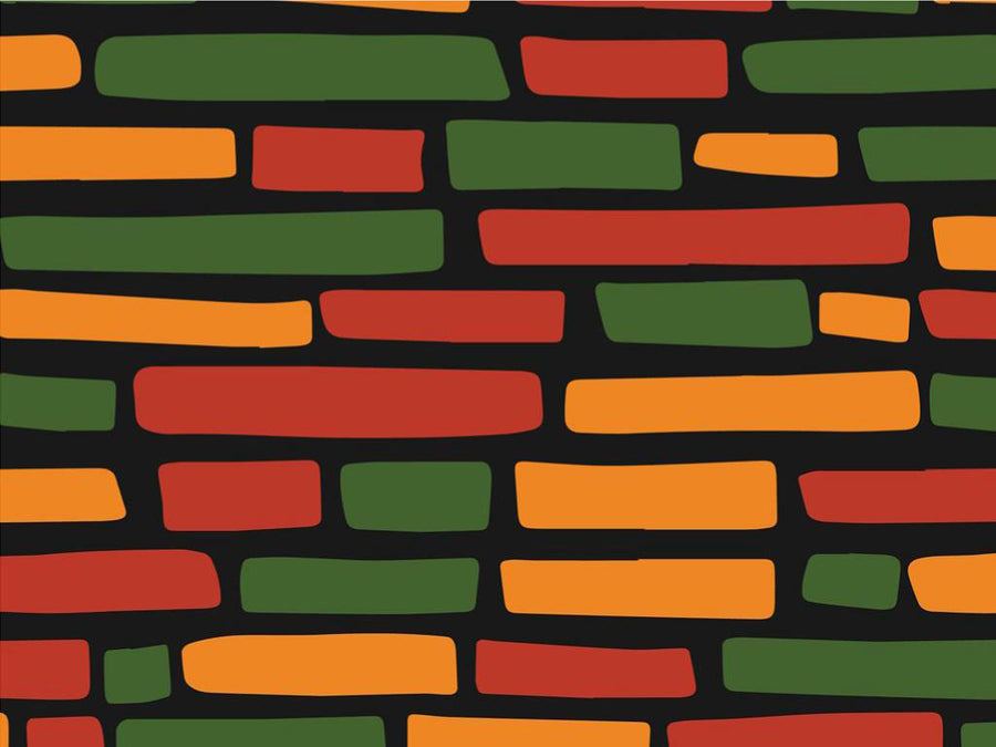 Rastafarian Brick Vinyl Wrap Pattern~Rwraps Series 914 Digitally Printed Vinyl Wrap~0