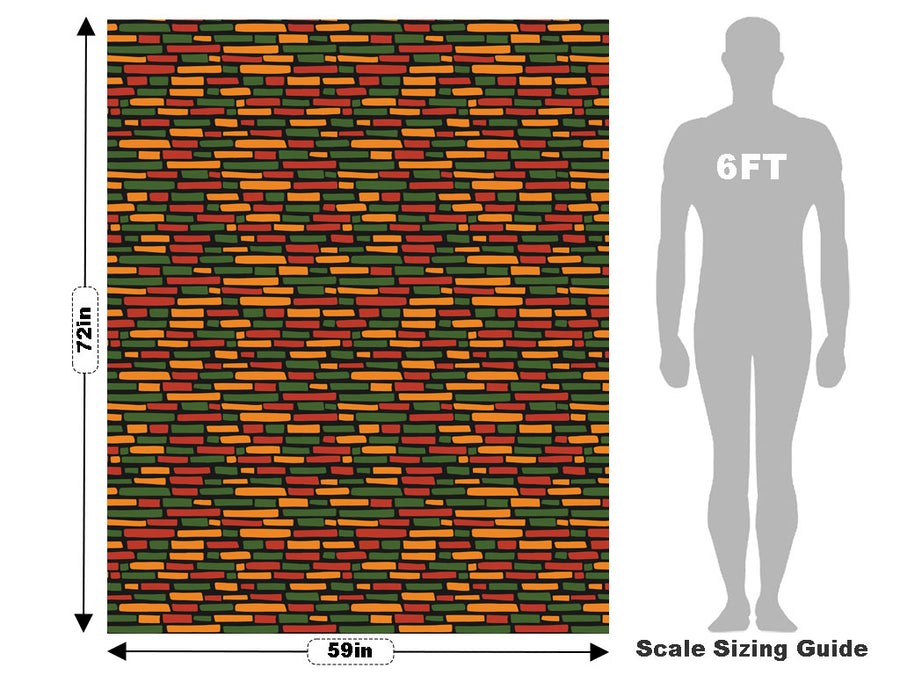 Rastafarian Brick Vehicle Wrap Scale~Rwraps Series 914 Rastafarian Brick Measurements~2