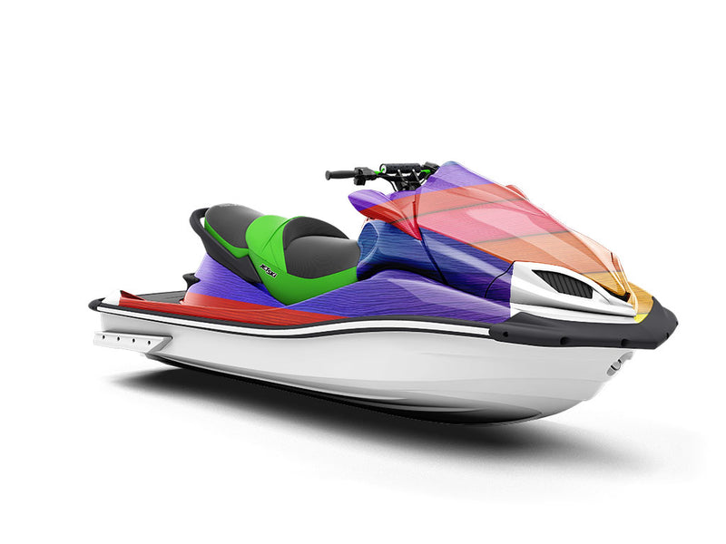 Raw Edge Wood Plank Jet Ski Vinyl Customized Wrap