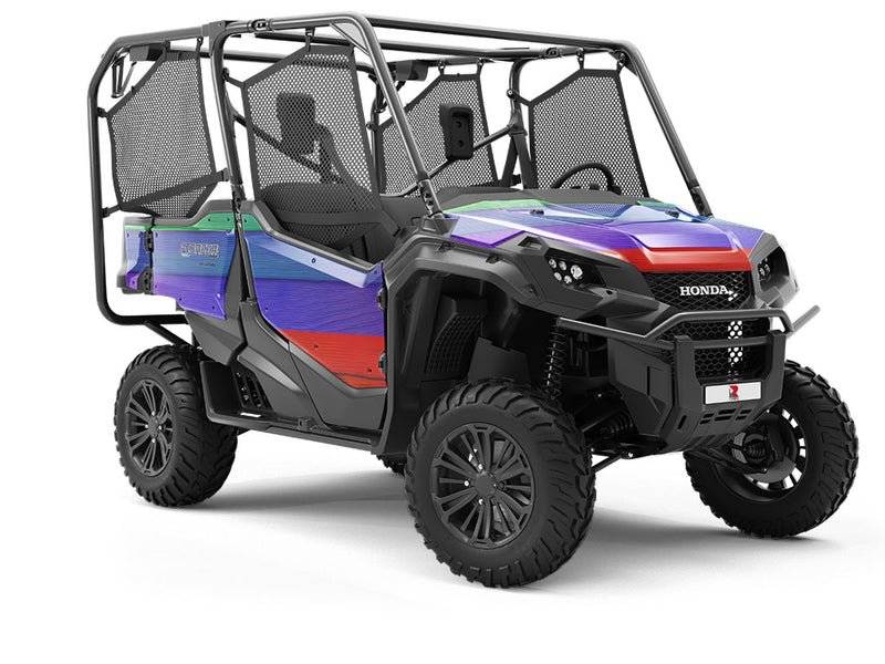Raw Edge Wood Plank Utility Vehicle Vinyl Wrap