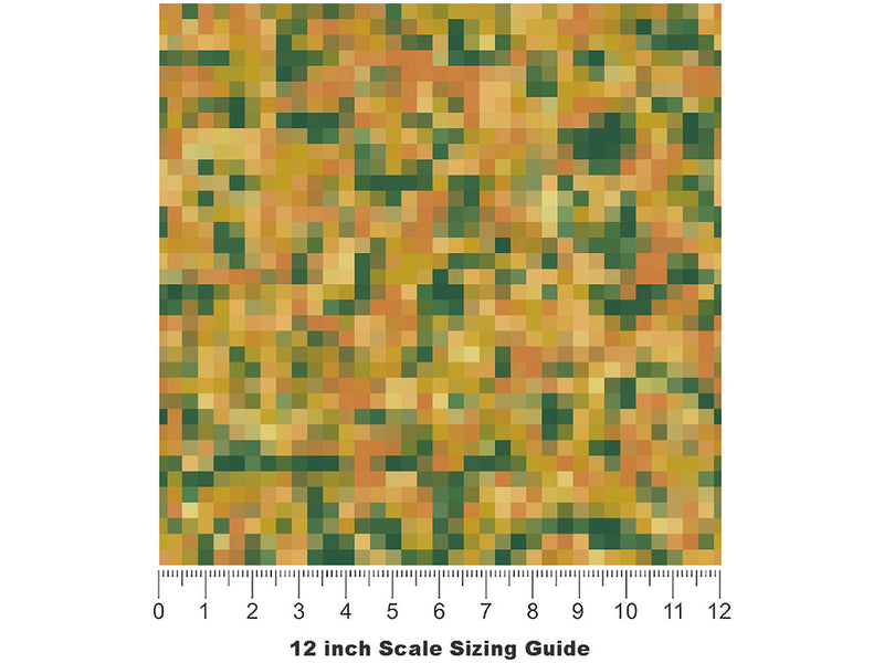 Raw Sewage Pixel Vinyl Film Pattern Size 12 inch Scale~Rwraps Raw Sewage Pixel Sizing Chart~2