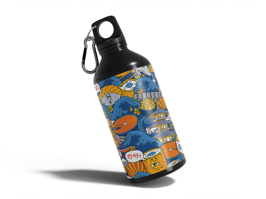 raw tastes japanese Water Bottle DIY Stickers
