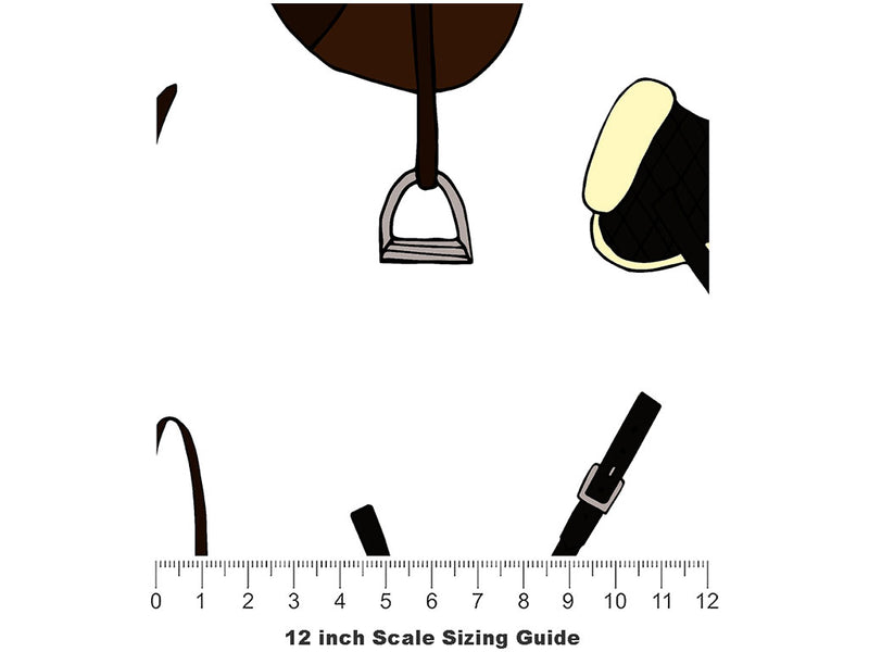 Ready Gear Cowboy Vinyl Film Pattern Size 12 inch Scale~Rwraps Ready Gear Cowboy Sizing Chart~2
