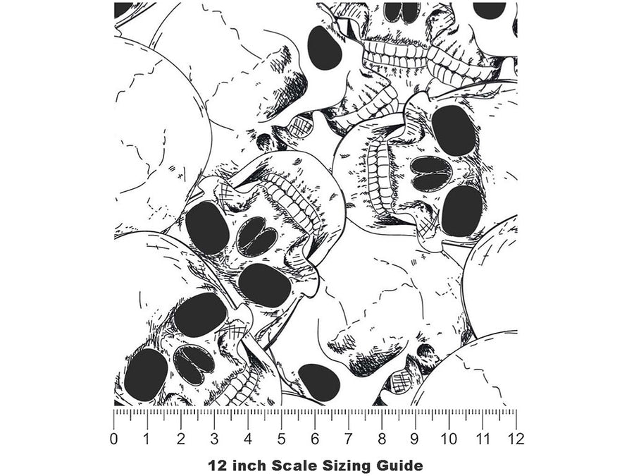 Realistic Catacomb Halloween Vinyl Film Pattern Size 12 inch Scale~Rwraps Realistic Catacomb Halloween Sizing Chart~2