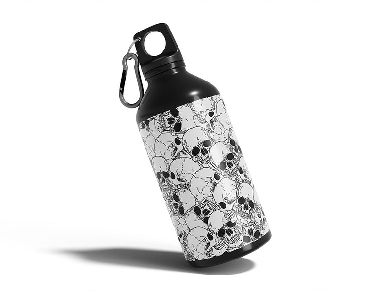 realistic catacomb skull and bones Water Bottle DIY Stickers