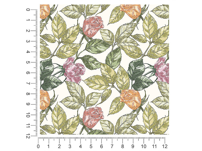 realistic garden floral 1ft x 1ft Craft Sheets