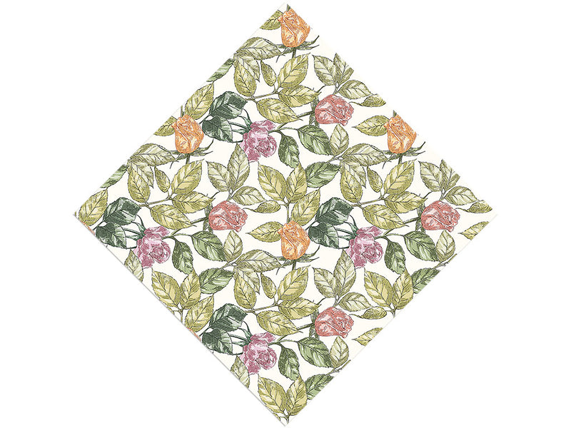 Realistic Garden Floral Vinyl Wrap Pattern