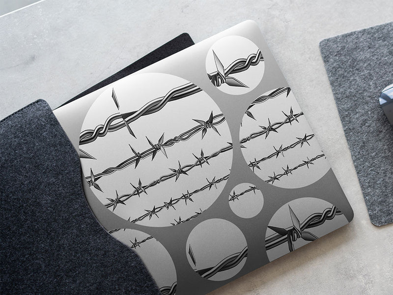 realistic ross barbed wire DIY Laptop Stickers