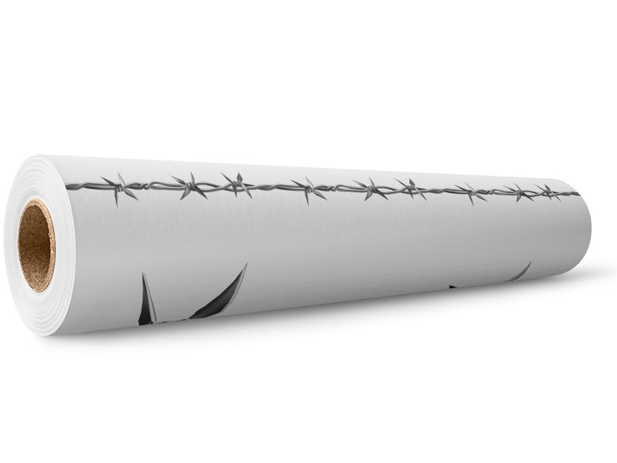 Realistic Ross Barbed Wire Wrap Film Wholesale Roll~Rwraps Series 914 Digitally Printed Vinyl Roll~5