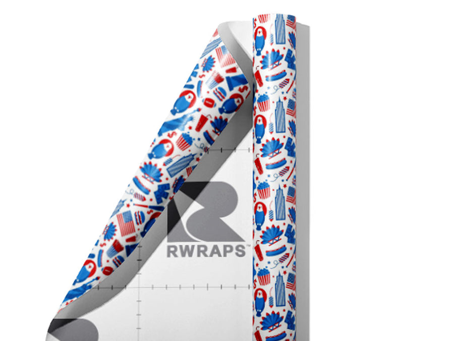 Recognized Symbols Americana Wrap Film Sheets~Rwraps Series 914 Recognized Symbols Americana Scrolled Sheet~4