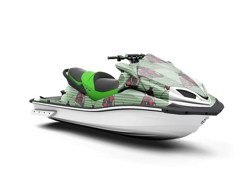Red Aposematism Bug Jet Ski Vinyl Customized Wrap