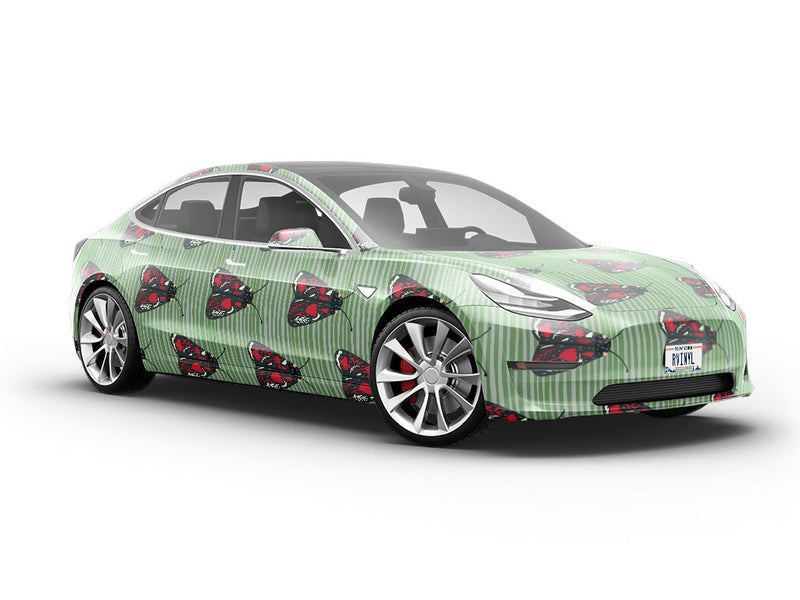 Red Aposematism Bug Vehicle Vinyl Wrap