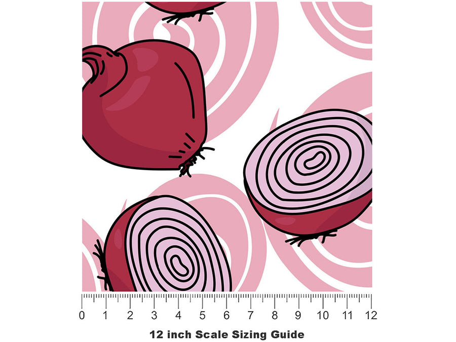 Red Burgermaster Vegetable Vinyl Film Pattern Size 12 inch Scale~Rwraps Red Burgermaster Vegetable Sizing Chart~2