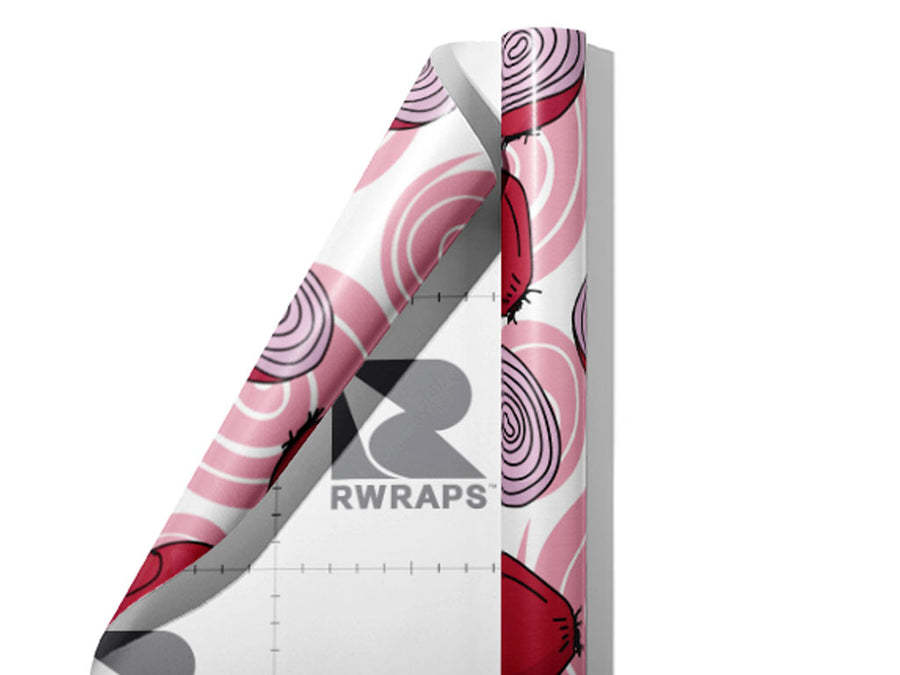 Red Burgermaster Vegetable Wrap Film Sheets~Rwraps Series 914 Red Burgermaster Vegetable Scrolled Sheet~3