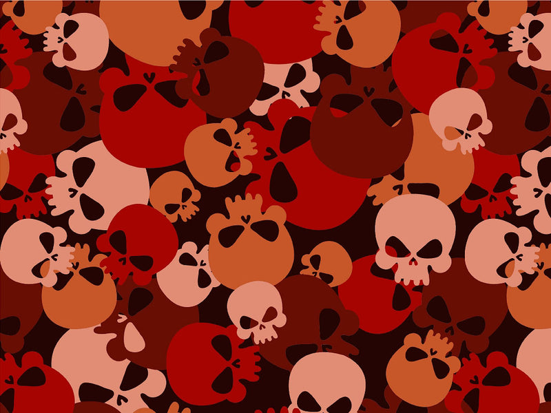 Red Calvaria Halloween Vinyl Wrap Pattern~Rwraps Series 914 Digitally Printed Vinyl Wrap~0