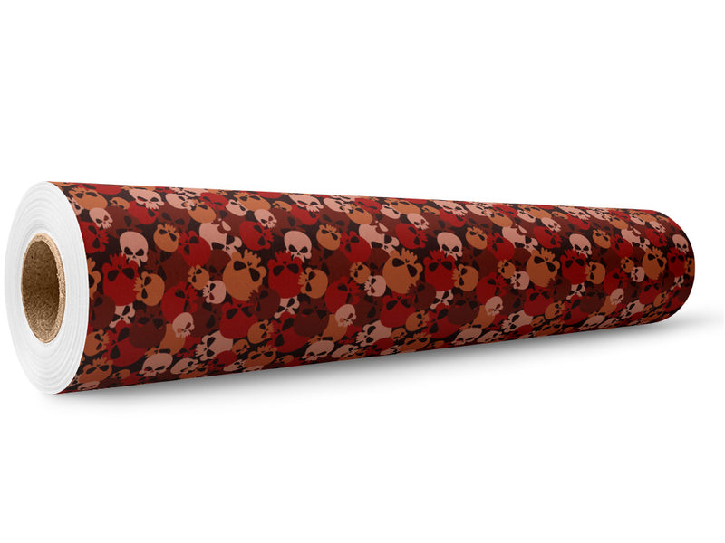 Red Calvaria Halloween Wrap Film Wholesale Roll~Rwraps Series 914 Digitally Printed Vinyl Roll~5