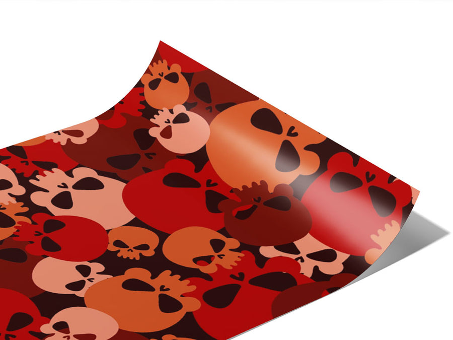 Red Calvaria Halloween Vinyl Wraps~Rwraps Series 914 Digitally Printed Vinyl Wrap~0