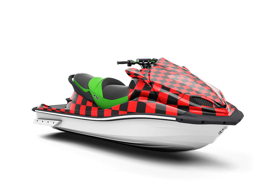 Red Checkered Jet Ski Vinyl Customized Wrap