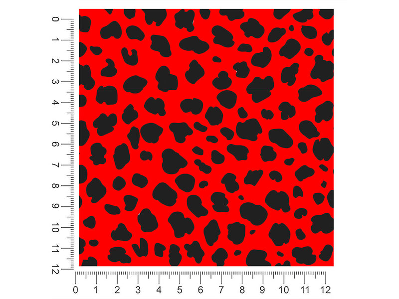 red cheetah animal print 1ft x 1ft Craft Sheets