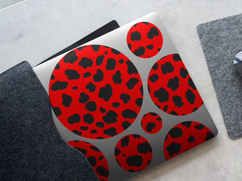 red cheetah animal print DIY Laptop Stickers