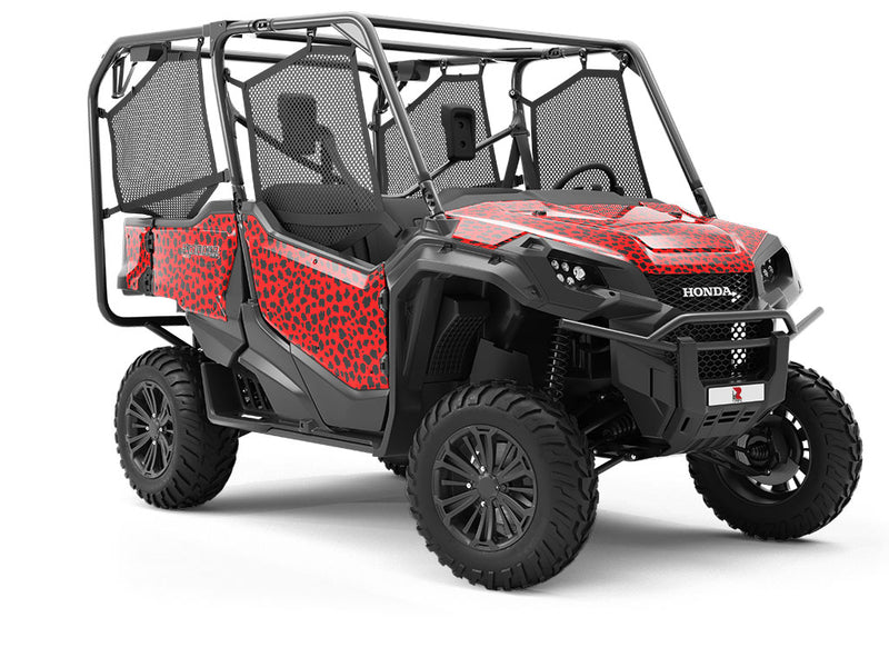 Red Cheetah Utility Vehicle Vinyl Wrap