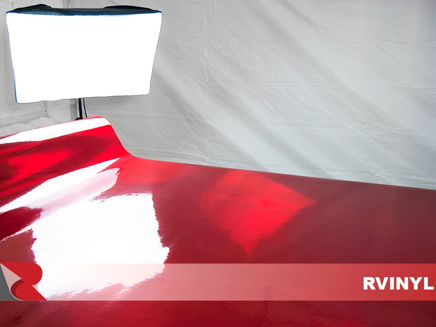 Red Holographic Chrome Vinyl Photo Shoot