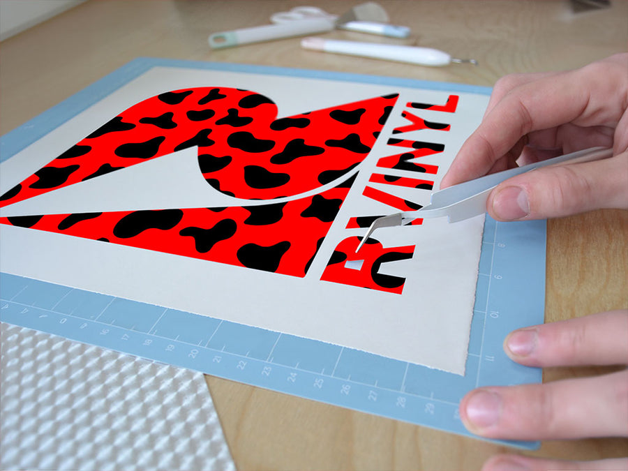 red cow animal print Easy Weed Craft Vinyl