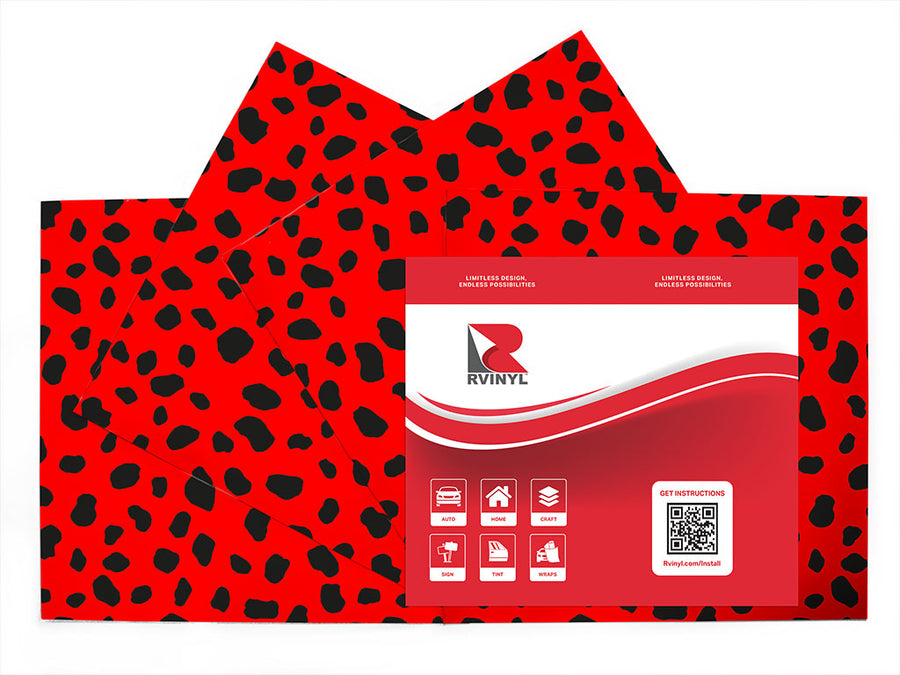 red dalmation animal print Craft Vinyl Sheet Pack