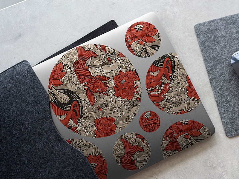 red devil japanese DIY Laptop Stickers