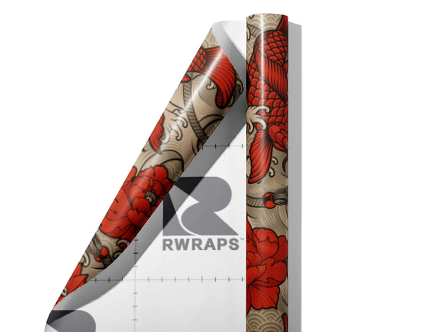 Red Devil Asian Wrap Film Sheets~Rwraps Series 914 Red Devil Asian Scrolled Sheet~3