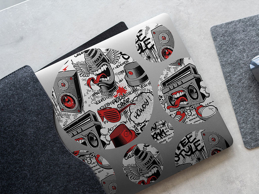 red free style graffiti DIY Laptop Stickers