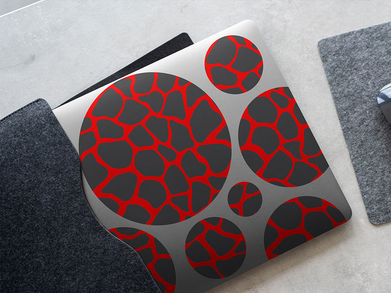 red giraffe animal print DIY Laptop Stickers