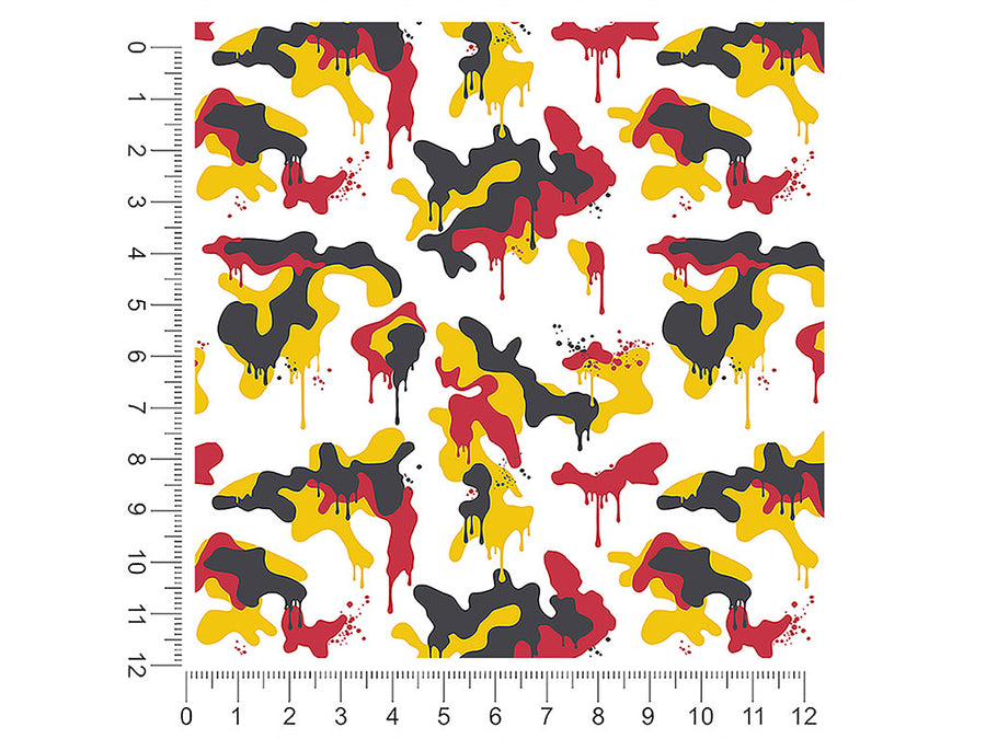 red graffiti camouflage 1ft x 1ft Craft Sheets