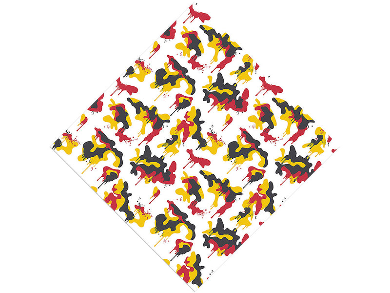 Red Graffiti Camouflage Vinyl Wrap Pattern